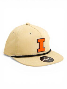 Illinois Fighting Illini Orange 3D Classic Rope Hat- Birch/ Black